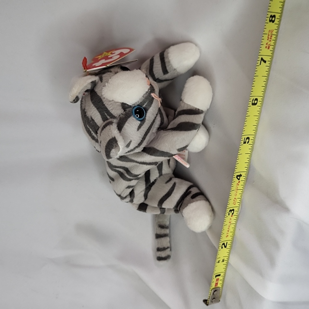 Prance Ty Beanie Baby 1997 vintage plush gray stripe cat